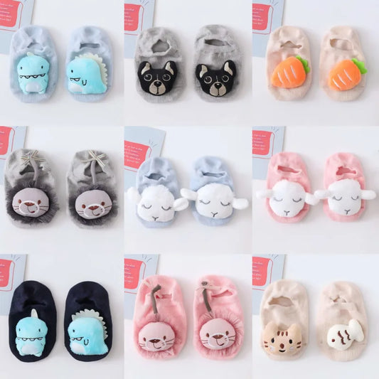 36 Color Baby Sock Boy Girl Floor Kids Infant Anti Skid Toddler Slipper Non Slip Animal Sheep Dinosaur Lion Children Newborn
