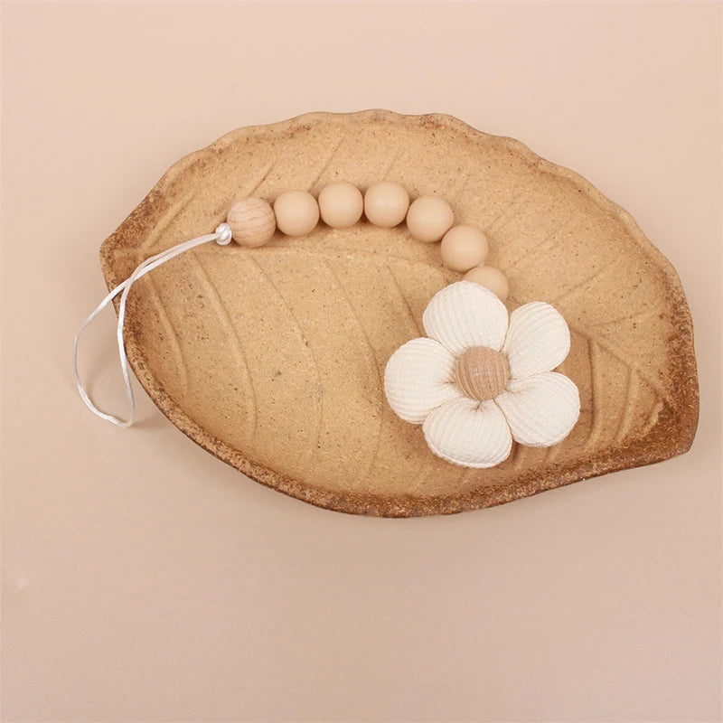 Cute Baby Silicone Flower Pacifier Chain Newborn Baby Accessories Pacifier Clip Pacifier Chain Teether Loss Prevention Chain