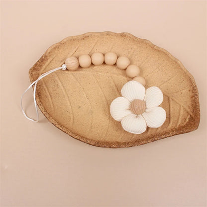 Cute Baby Silicone Flower Pacifier Chain Newborn Baby Accessories Pacifier Clip Pacifier Chain Teether Loss Prevention Chain