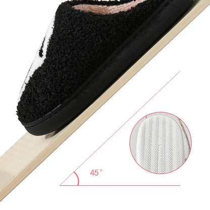 Autumn Winter Halloween Slippers Women Indoor Home Non Slip Warm Cotton Slippers Woman Lightweight Soft Plush Slides Plus Size