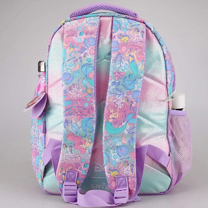 Disney Mermaid Ariel backpack cartoon student zipper ultra light decompression Large capacity backpack