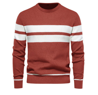 Men's Pullover Multi-color Round Neck Men's European-style Plus Size Sweater